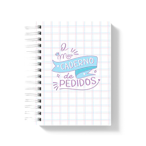 Caderno de Encomendas Lettering Blue