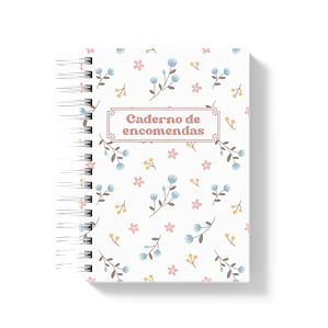 Caderno de Encomendas Floral Vintage