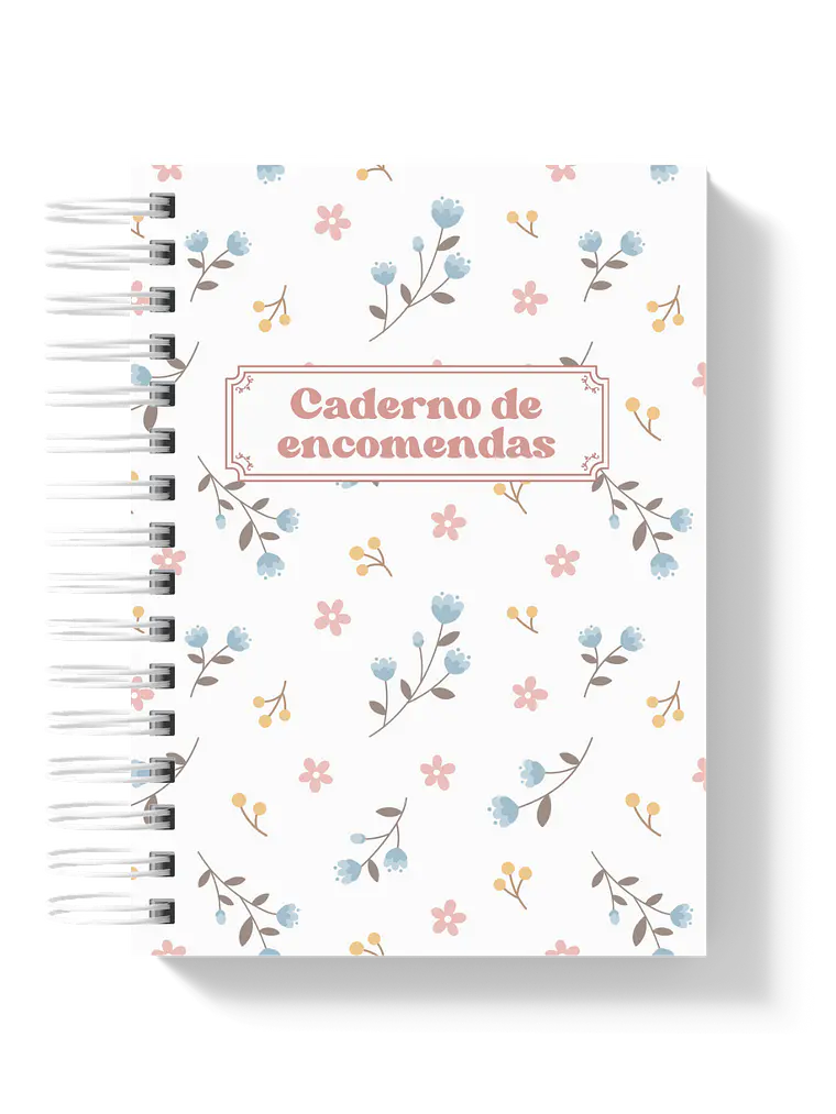 Caderno de Encomendas Floral Vintage 1