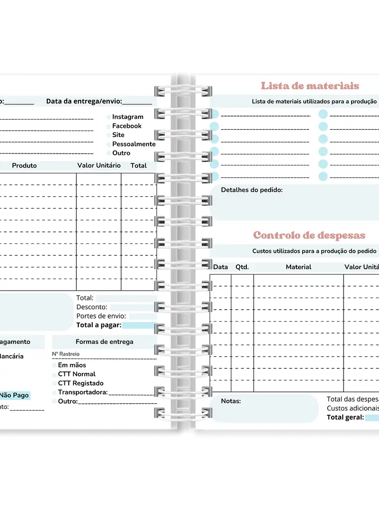 Caderno de Encomendas Floral Fun 5