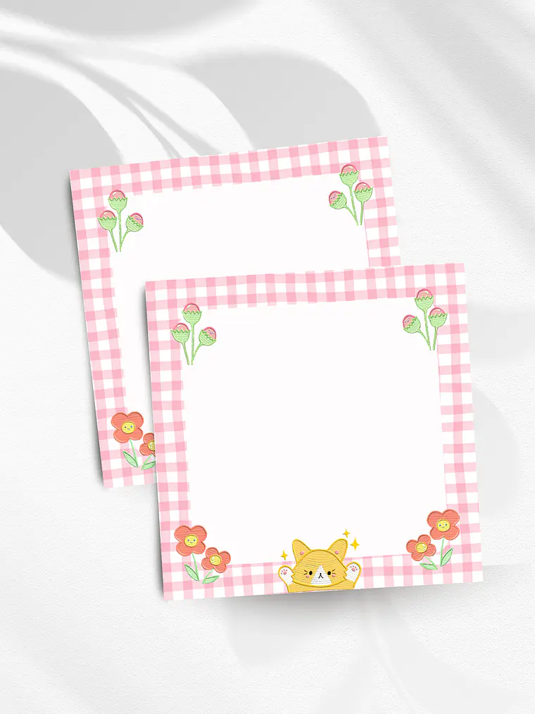 Bloco de notas Miau Xadrez 1