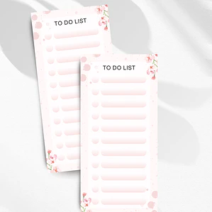 To Do List Minimalista Floral