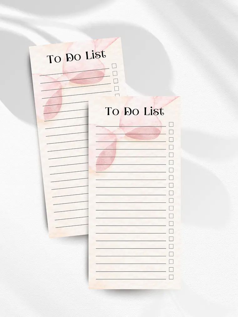 To Do List Laço de Aquarela 1