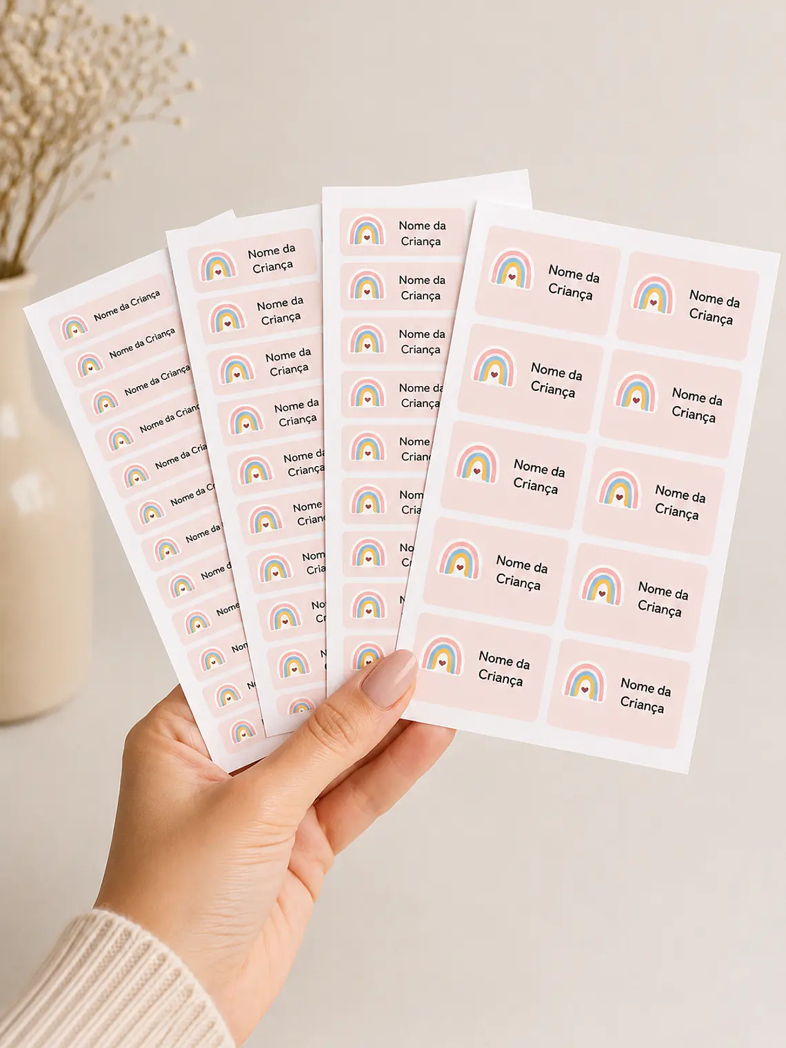 Folha Avulsa de Etiquetas Escolares Personalizadas 1