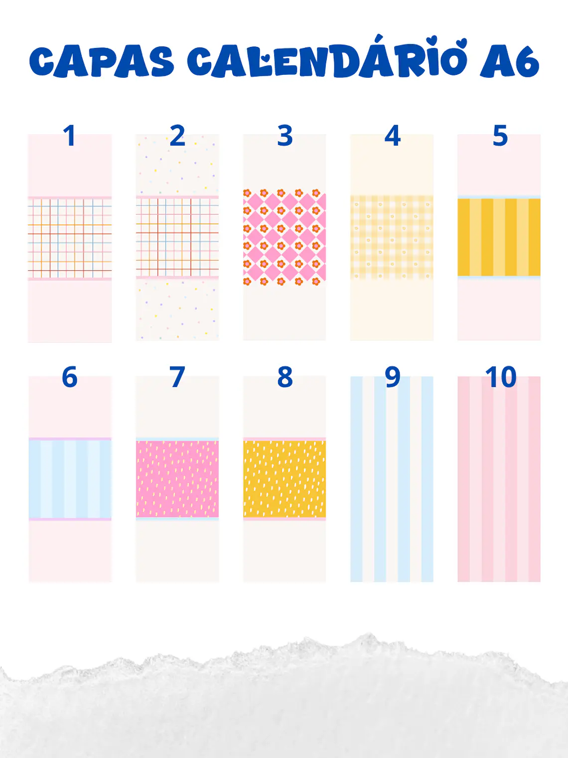 Calendário A6 horizontal 6