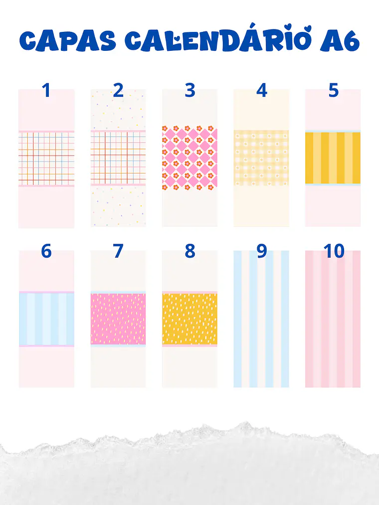 Calendário A6 horizontal 6