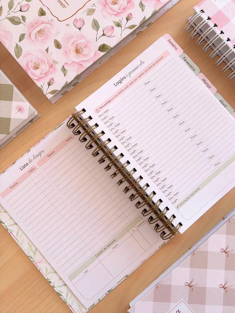 Planner Xadrez Rosa 13