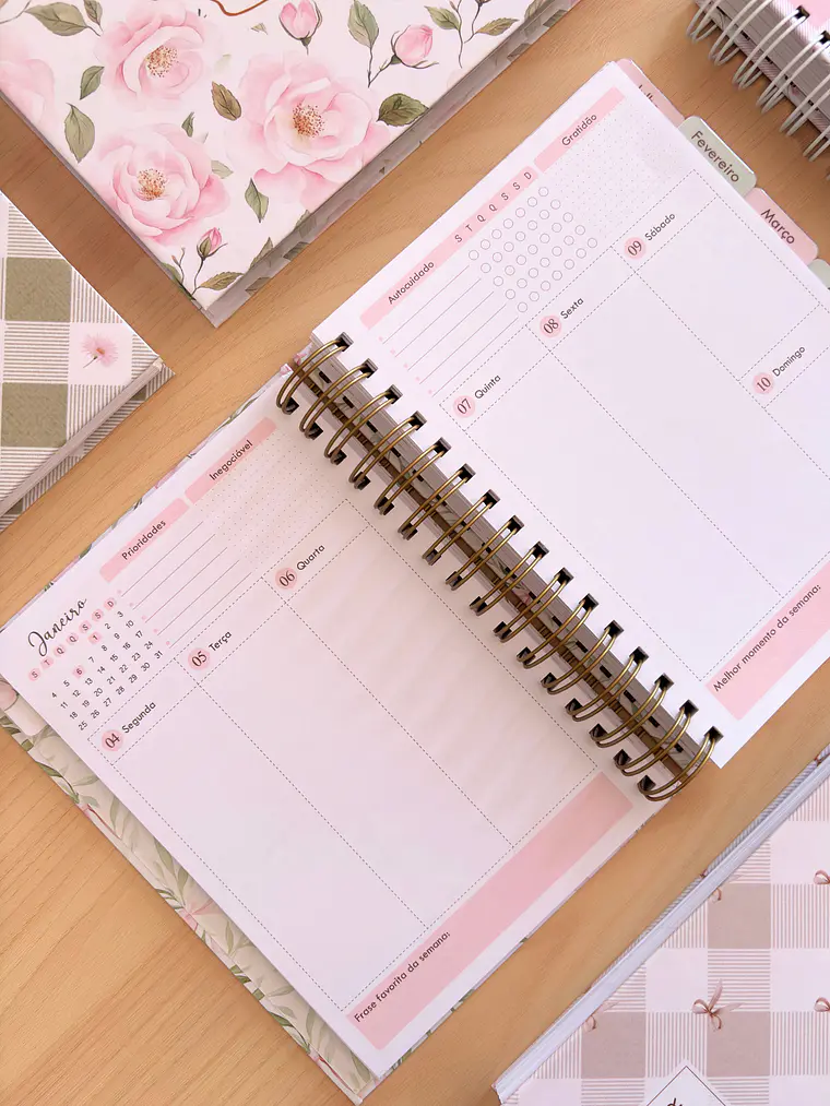 Planner Xadrez Rosa 5