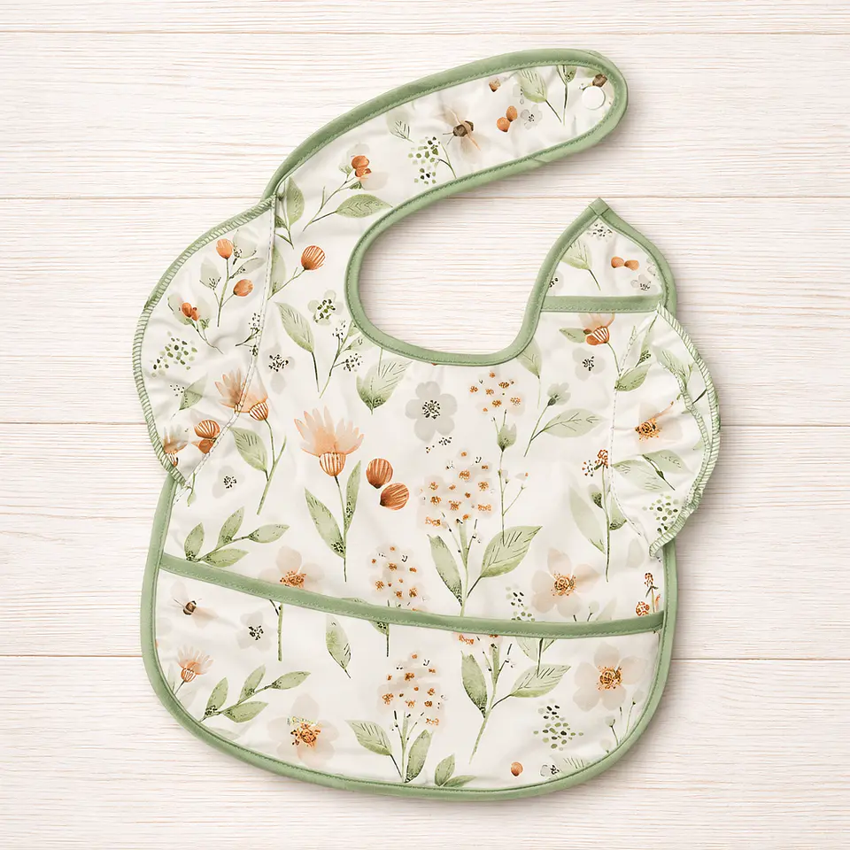 Babero alitas - Flores 1