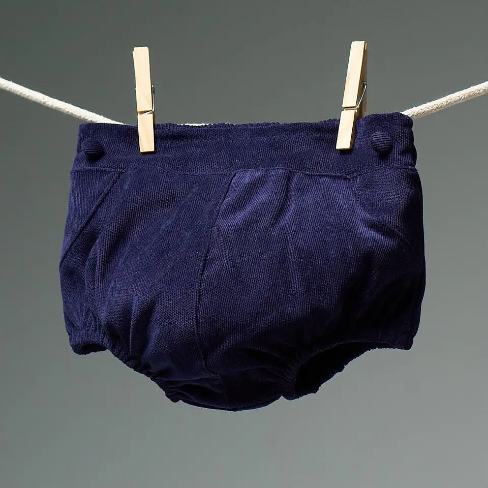 Bombacho cotelé azul 1