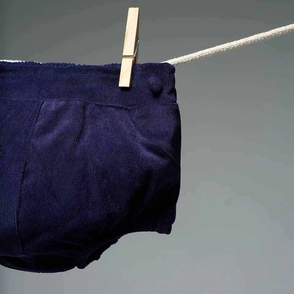 Bombacho cotelé azul 4