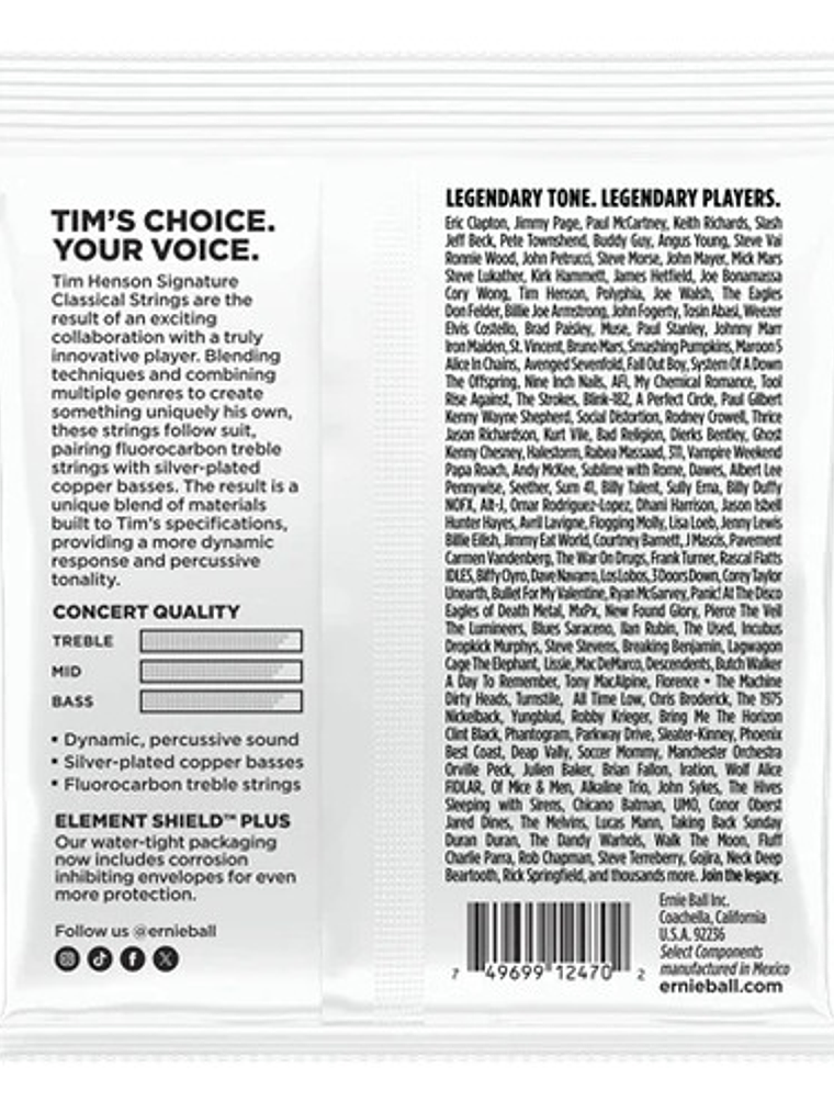 Ernie Ball Tim Henson Signature Cuerdas Para Guitarra 2