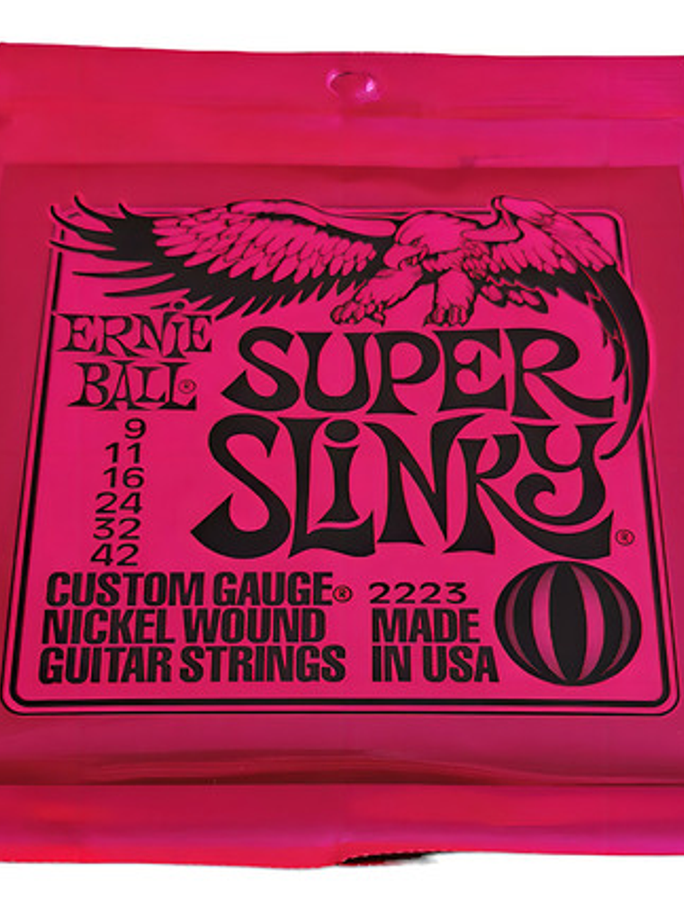 Cuerda De Guitarra Ernie Ball P02223 Super Slinky 009 8