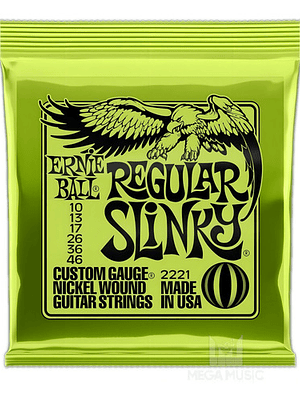Cuerda De Guitarra Ernie Ball Regular Slinky 010 Nickel