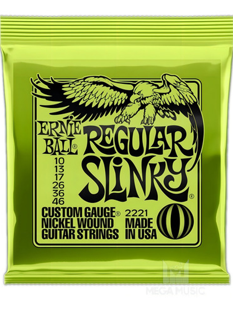 Cuerda De Guitarra Ernie Ball Regular Slinky 010 Nickel 1