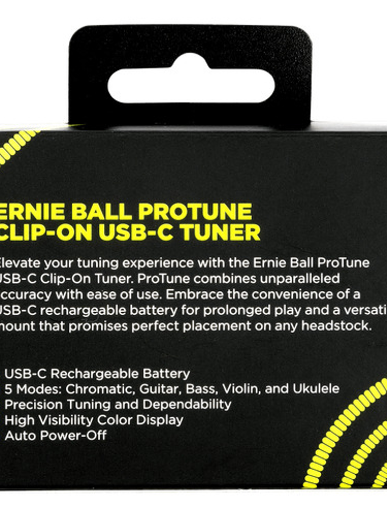 Afinador De Pinza Ernie Ball Protune Usb-c Recargable Color Negro 4