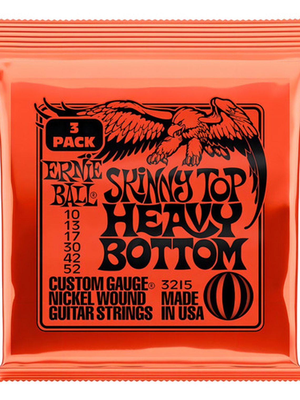 Pack De 3 Sets De Cuerdas Para Guitarra Eléctrica Ernie Ball10-52 Skinny Top Heavy Bottom P03215 1