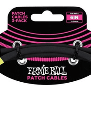 Cable Interpedal Ernie Ball Pack X 3u Plug Chatos Ang. 15cm