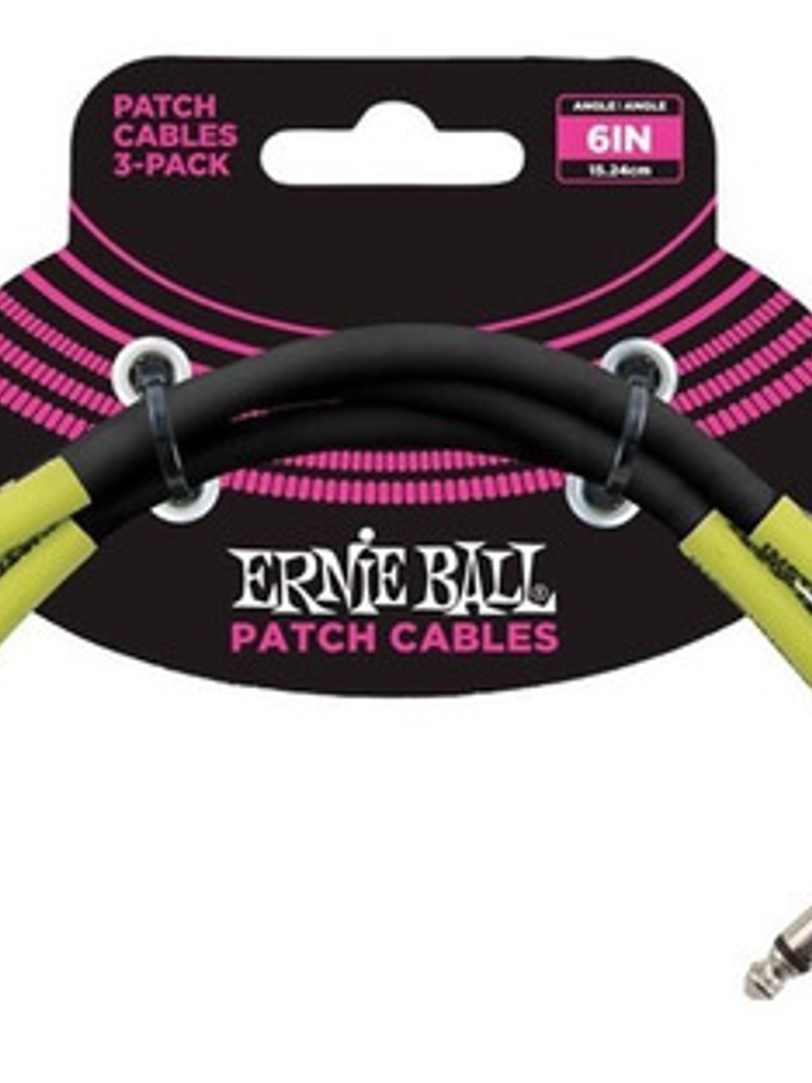Cable Interpedal Ernie Ball Pack X 3u Plug Chatos Ang. 15cm 5