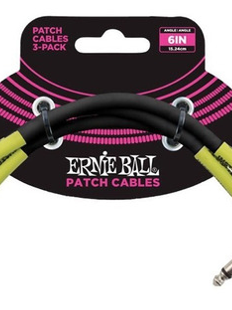 Cable Interpedal Ernie Ball Pack X 3u Plug Chatos Ang. 15cm 5