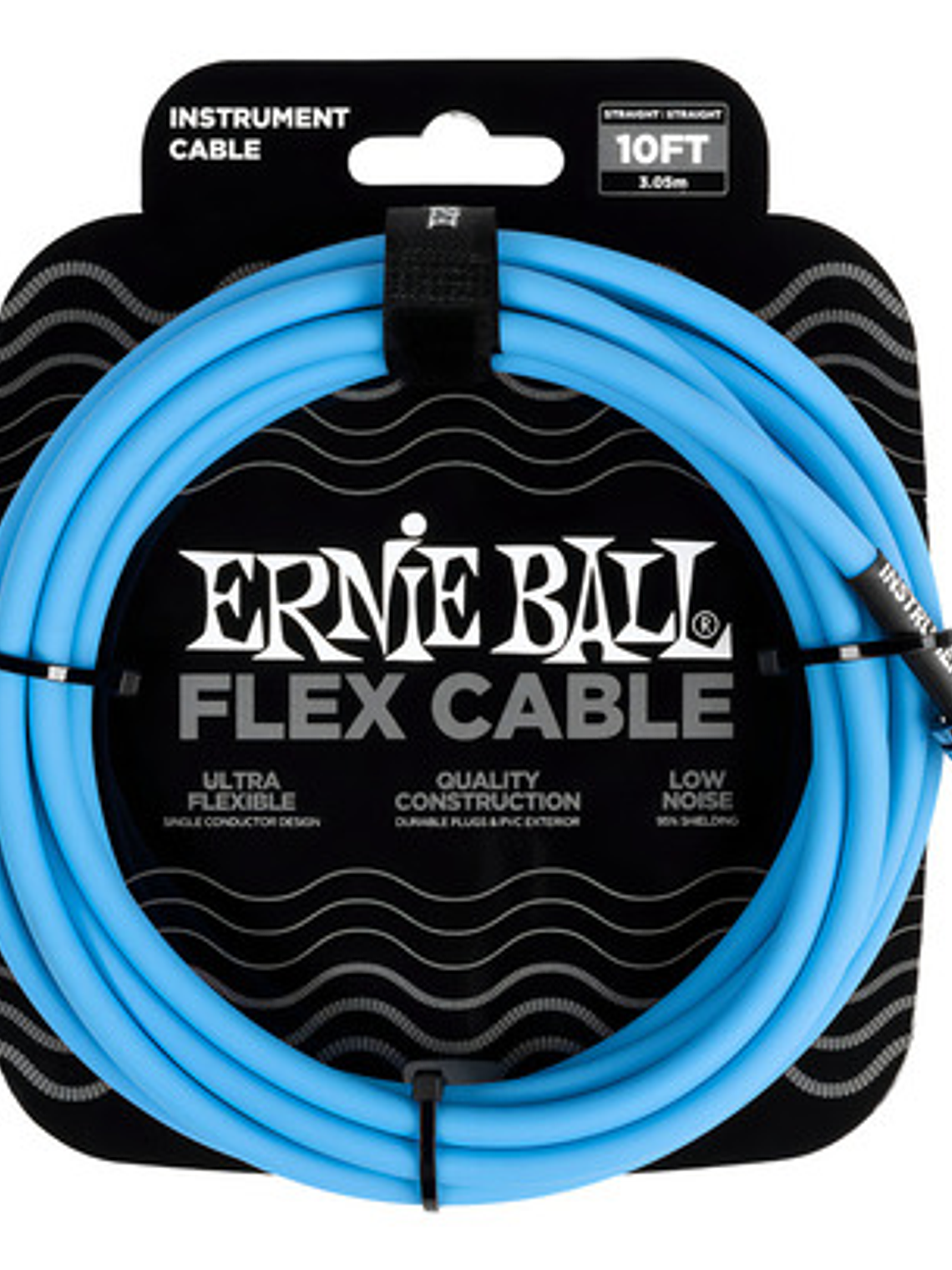 Ernie Ball Cable Para Instrumento P06412 3 Mts Azul Flex 1