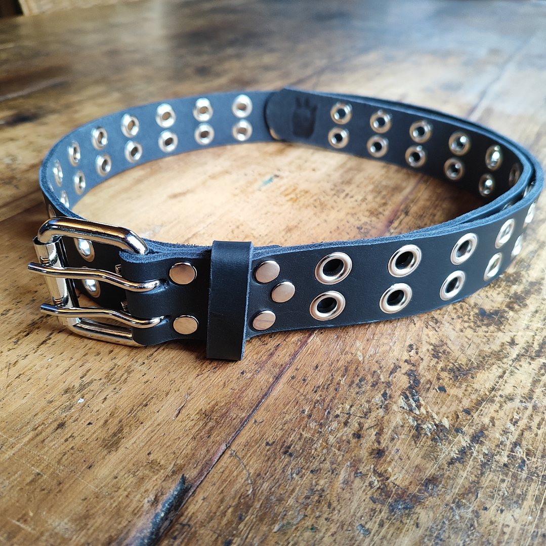 Pack Cinturón 2 Ojetillos + Billetera + Llavero 2