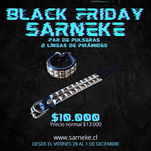 Pack 2 pulseras 2 líneas de pirámides