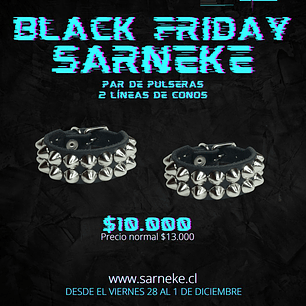 Pack 2 pulseras de 2 líneas de conos