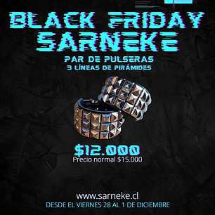 Pack 2 Pulseras 3 Líneas de Pirámides