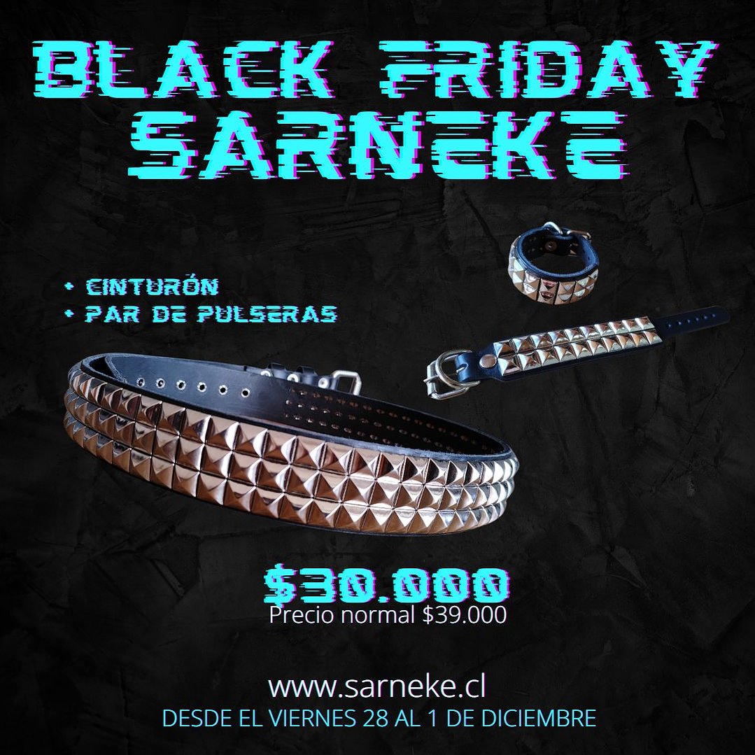 Pack Cinturón Pirámides + Pulseras 1