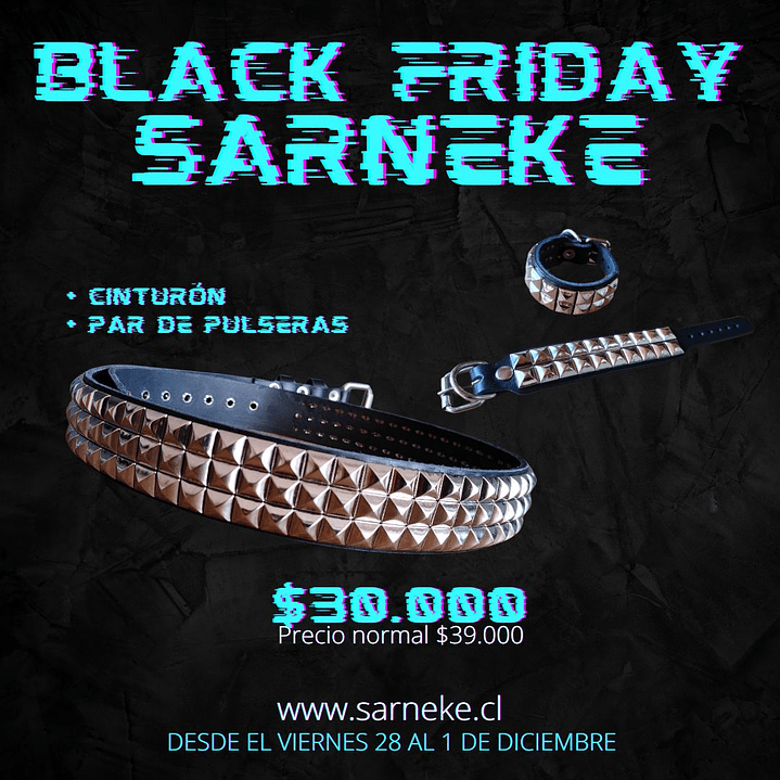 Pack Cinturón Pirámides + Pulseras 1