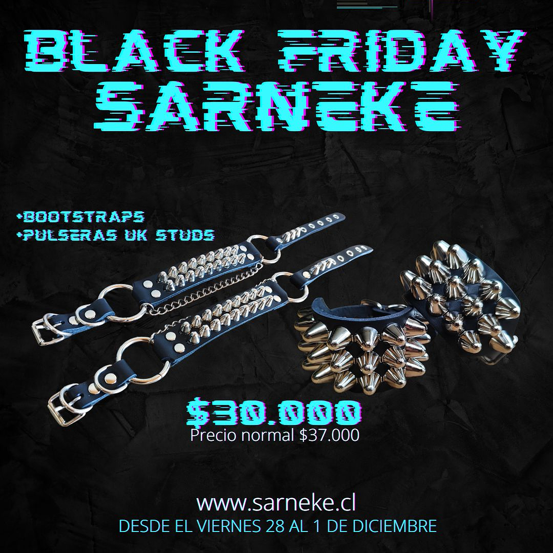 Bootstraps + Pulseras de 3 Uk Studs 1