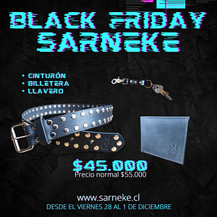 Cinturón 2 remaches + Billetera + Llavero