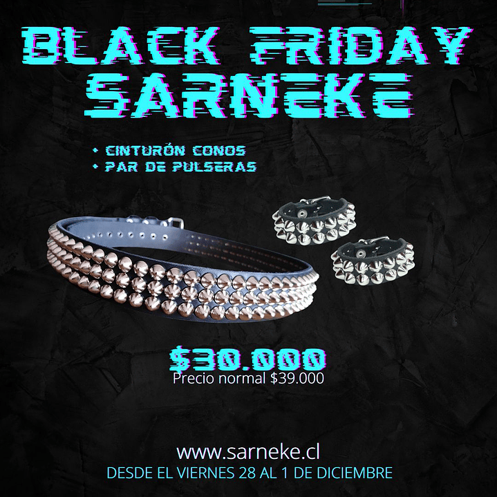 Pack Cinturón Conos + pulseras 1