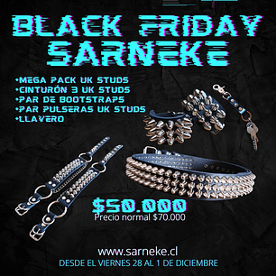 Pack Cinturón Uk studs  + Bootstraps + llavero + Pulseras