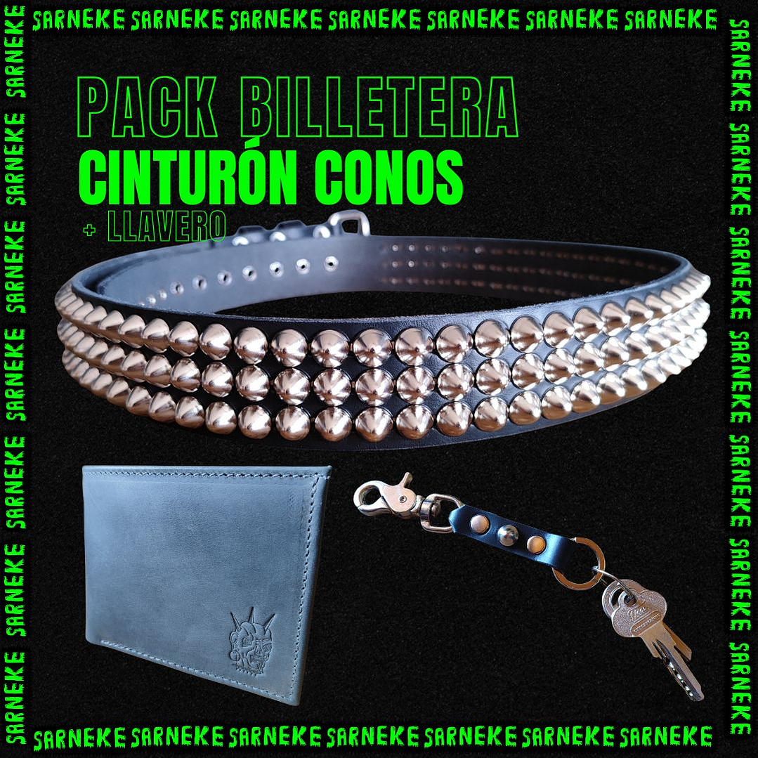 Pack Cinturón Conos + Billetera + Llavero 1
