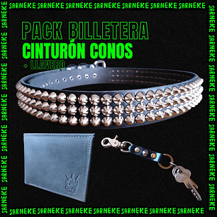 Pack Cinturón Conos + Billetera + Llavero