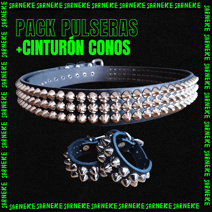 Pack Cinturón Conos + pulseras 1