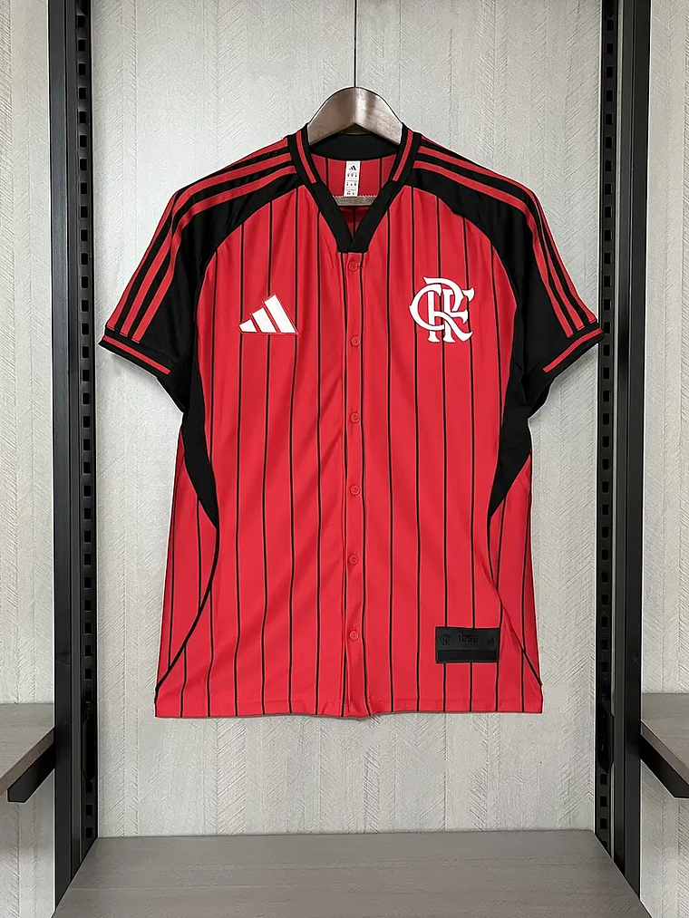 Camisa Flamengo Baseball 2025/2026 Mundial - Camisa mundial de clubes flamengo botões 1
