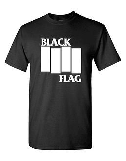 Polera M/C Black Flag · Logo