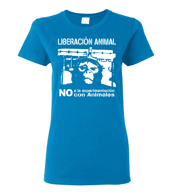 Polera Mujer Liberación Animal, No A La Experimentación...