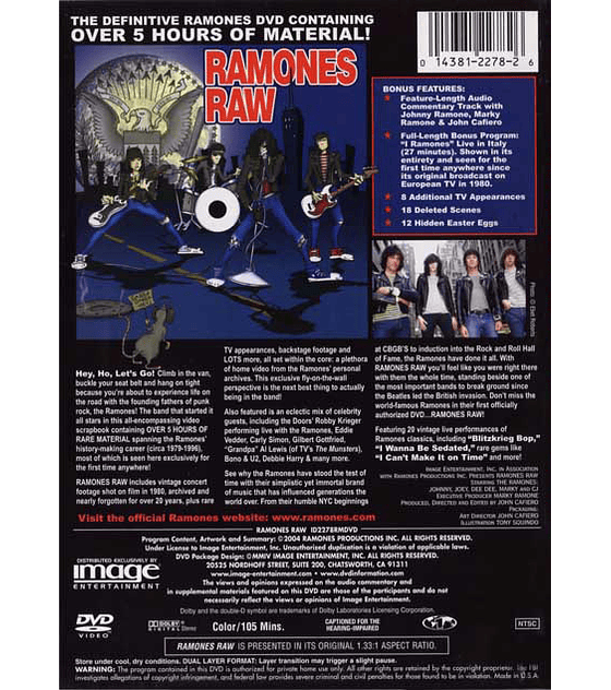 The Ramones · Raw Dvd