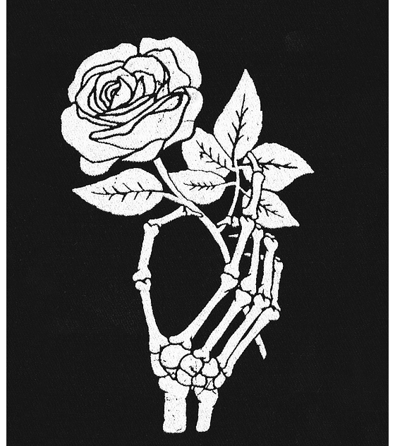 Parche Serigrafia · Mano Con Rosa