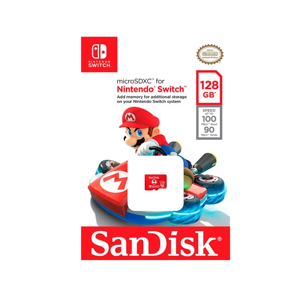 Memoria MicroSDXC 128GB Sandisk para Nintendo Switch, Lec