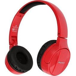 Pioneer - Auriculares estéreo inalámbricos con Bluetooth, color negro (SE-MJ553BT-R) Rojo