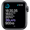 Apple Watch Series 6 (GPS, 40mm, aluminio gris, banda deportiva negro) MG133