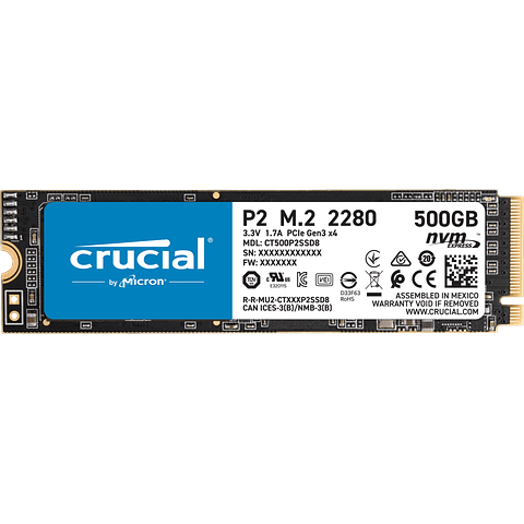 MEMORIA  SSD CRUCIAL CT500P2SSD8 500GB