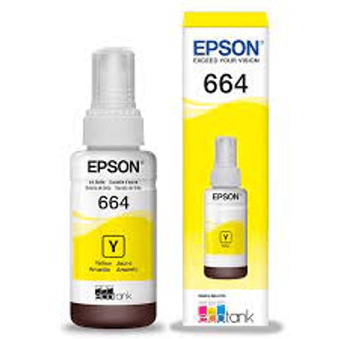 Epson® Tintas-BotellasT664 venta individual color AMARILLO