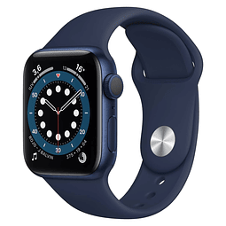 Apple Watch Series 6 (GPS, 40mm, aluminio azul, banda deportiva azul) MG143