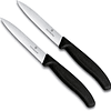 Cuchillo Verduras 2 Unidades Dentado+Liso Negro 10 cms Victorinox - 6.7793.B